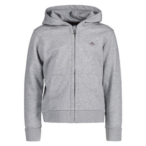 MIKINA GANT SHIELD FULL ZIP HOODIE šedá