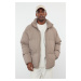 Trendyol Mink Oversize Fit Stand Collar Winter Puffer Coat