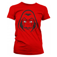 La Casa De Papel tričko, Salvador Dali Mask Girly Red, dámské