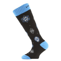 LASTING dětské merino lyžařské ponožky SJA, černá/modrá