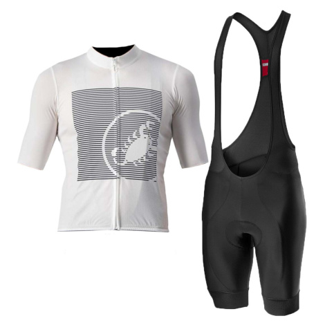 CASTELLI Cyklistický krátký dres a krátké kalhoty - BAGARRE - ivory/modrá/černá