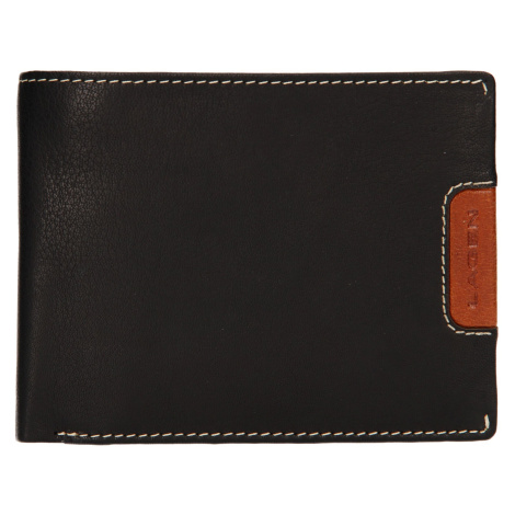 Pánská kožená peněženka Lagen Koudy - černo-hnědá