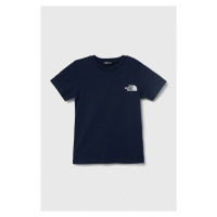 Dětské tričko The North Face SIMPLE DOME TEE zelená barva, s potiskem