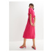 Bonprix BODYFLIRT žerzejové šaty s pružným pasem Barva: Růžová, Mezinárodní