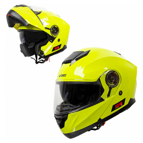 Výklopná moto přilba W-TEC Lanxamo Fluo Yellow