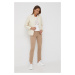 Oboustranná bunda Calvin Klein dámská, béžová barva, přechodná