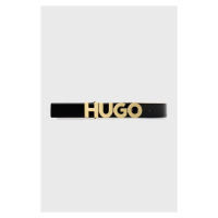Kožený pásek HUGO dámský, černá barva, 50470629