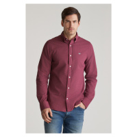 KOŠILE GANT SLIM MICRO PRINT SHIRT WINE RED