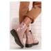 Světle růžové lakované kotníkové boty 44552