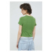 Tričko Abercrombie & Fitch zelená barva