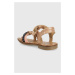 Dětské kožené sandály Shoo Pom béžová barva