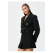 Koton Buttoned Short Double Breasted Tweed Blazer Jacket