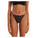 Tezenis Vykrojené Brazilky Dark Rose Lace Žena Cerná