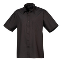 Premier Workwear Pánská košile s krátkým rukávem PR202 Black