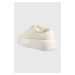 Kožené sneakers boty Calvin Klein HW0HW01356 BUBBLE CUPSOLE LACE UP béžová barva