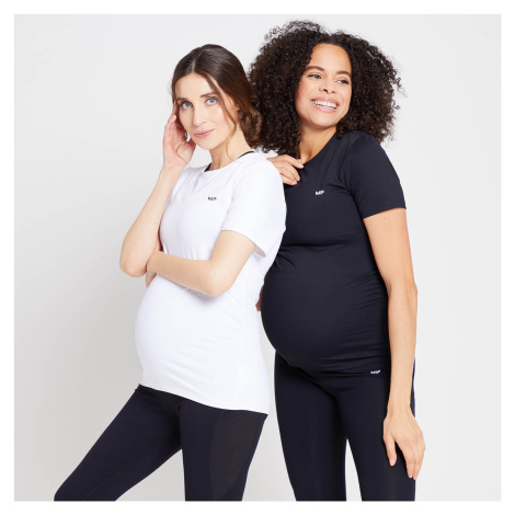MP dámské těhotenské tričko s krátkým rukávem Power, multibalení – černé/bílé