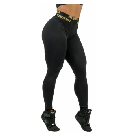 Nebbia Classic High Waist Leggings INTENSE Perform Black/Gold Fitness kalhoty