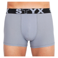 Pánské boxerky Styx sportovní guma světle šedé (G1067)