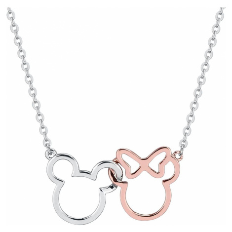 Mickey & Minnie Mouse Disney by Couture Kingdom - Mickey and Minnie Náhrdelník - řetízek stríbrn
