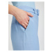 Světle modré dámské široké kalhoty s páskem ORSAY