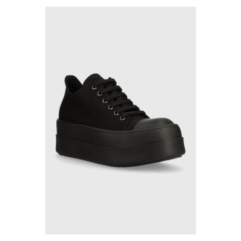 Tenisky Rick Owens Woven Shoes Double Bumper Low Sneaks dámské, černá barva, DS01D1832.NDK.999