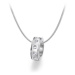 Ocelový náhrdelník s korálkem typu Rondelle s krystaly Swarovski - Crystal F