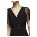Černé hedvábné šaty - KARL LAGERFELD