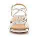 Stříbrné sandály se širokým podpatkem Maria Mare