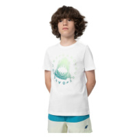 Chlapecké tričko s krátkým rukávem 4F JUNIOR TSHIRT M283-10S-WHITE