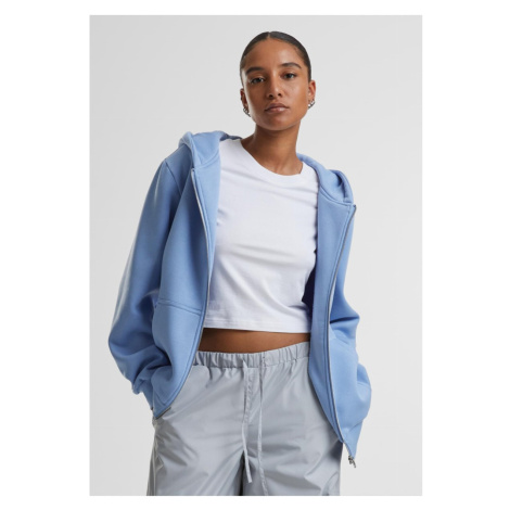 Urban Classics / Ladies Fluffy Zip Hoody powderblue