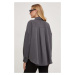 Košile Answear Lab dámská, šedá barva, relaxed, s klasickým límcem