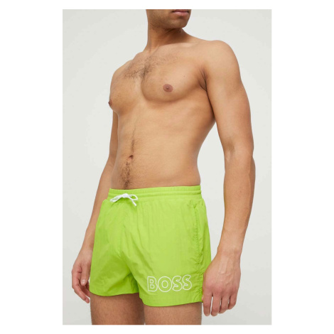 Plavkové šortky BOSS zelená barva, 50469280 Hugo Boss