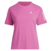 adidas OWN THE RUN TEE Dámské běžecké tričko v plus size, růžová, velikost