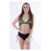 Zalewski Dvoudílné dámské plavky Tara černo-zelené