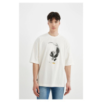 DEFACTO Loose Fit Crew Neck Printed Short Sleeve T-shirt