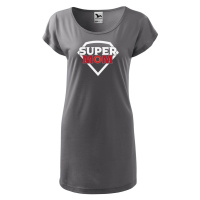 DOBRÝ TRIKO Dámské tričko/šaty s potiskem Super mom