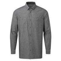 Premier Workwear Pánská fairtrade košile z organické bavlny PR247 Grey Denim -ca. Pantone Cool G
