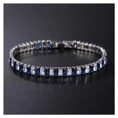 Sisi Jewelry Náramek se zirkony Rafaela Sapphire NR2134-H167-M(8)/17 Modrá 17 cm