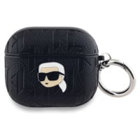 Karl Lagerfeld PU Embossed Karl Head Pouzdro pro AirPods 3 Black