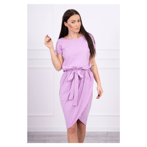 Zavazované šaty s psaníčkovým spodkem fialové barvy Kesi
