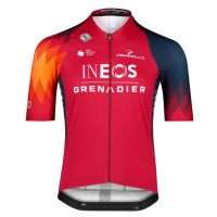 BIORACER Cyklistický dres s krátkým rukávem - INEOS GRENADIERS 2023 ICON RACE - červená/modrá