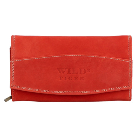 Luxusní dámská kožená peněženka Sikun, červená Wild