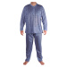 Libor pánské pyžamo s dlouhým rukávem 1-OGD-145 šedomodrá