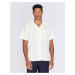 Knowledge Cotton Box Short Sleeve Seersucker Shirt 1387 Egret