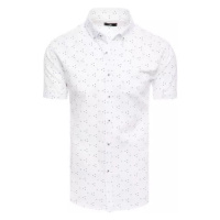 Pánská košile s krátkým rukávem bílá Dstreet KX1006