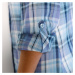 Blancheporte Flanelová košile, potisk kostky modrá/fialová