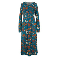 BONPRIX šaty s květy Barva: Modrá, Mezinárodní