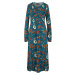 BONPRIX šaty s květy Barva: Modrá, Mezinárodní