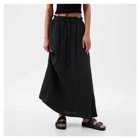 GAP Paperbag Pull On Maxi Skirt Black