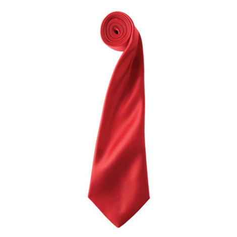 Premier Workwear Pánská saténová kravata PR750 Red -ca. Pantone 200